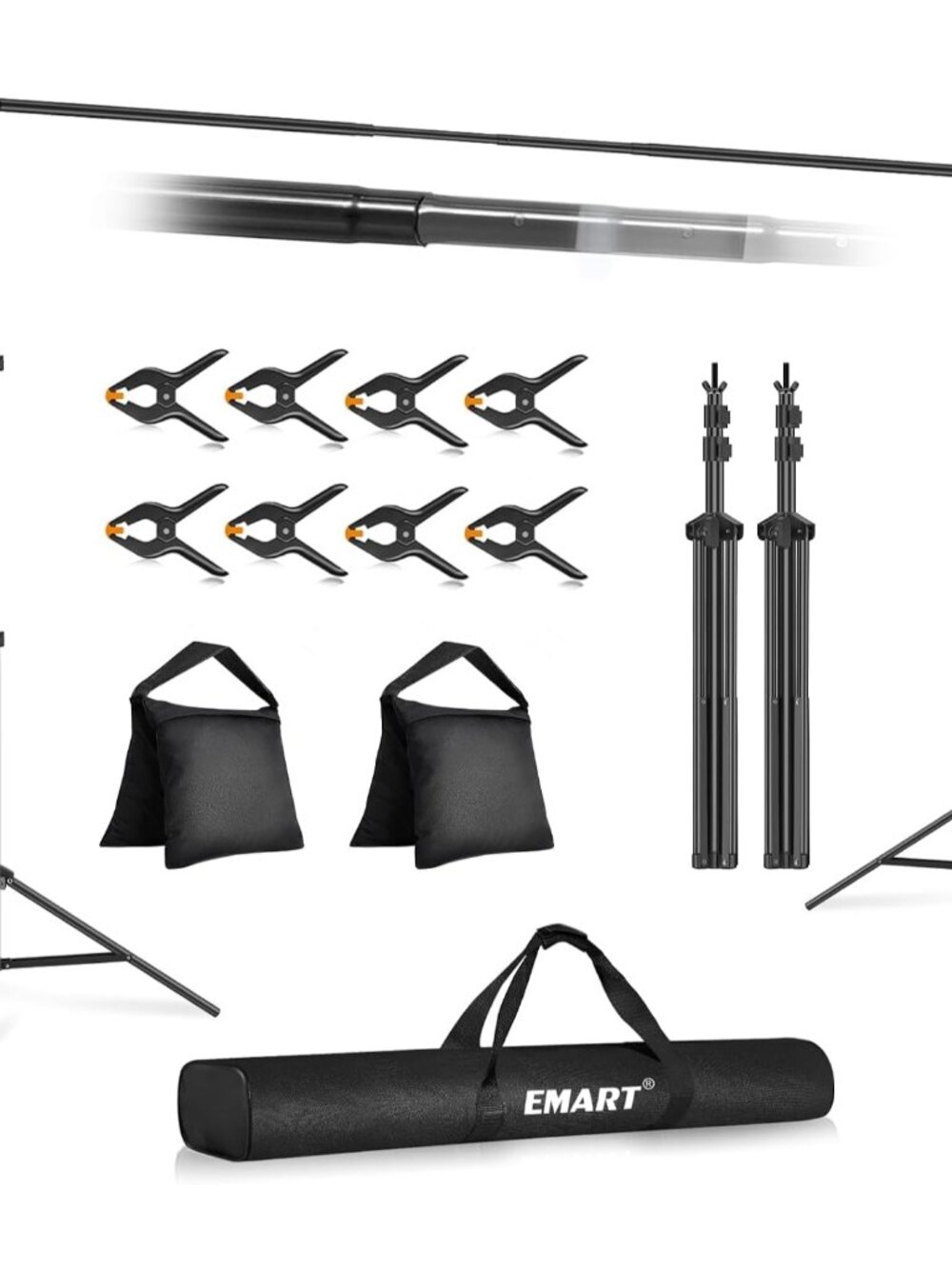 Backdrop Stand 10x7FT Adjustable Back Drop Stand for Party Photoshoot